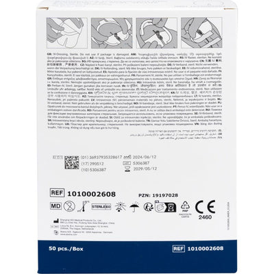 ABENA, Plasturi sterili pentru fixare IV, transparent, oval, steril, fără latex, de unică folosință, 10,5 x 8,5 cm, 50 buc