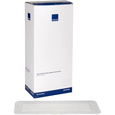 ABENA Plasturi sterili din material netesut, antibacterieni, Post OP, 10 x25 cm, 40 buc.