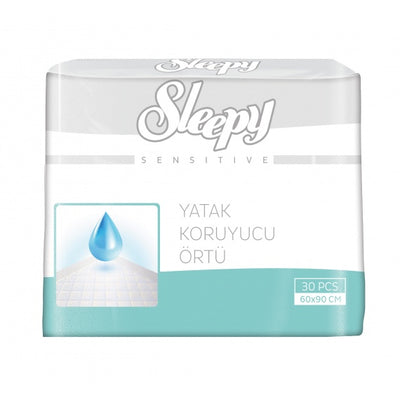 Aleze absorbante pentru pat, Sleepy, 90x60 cm, 30 bucăți