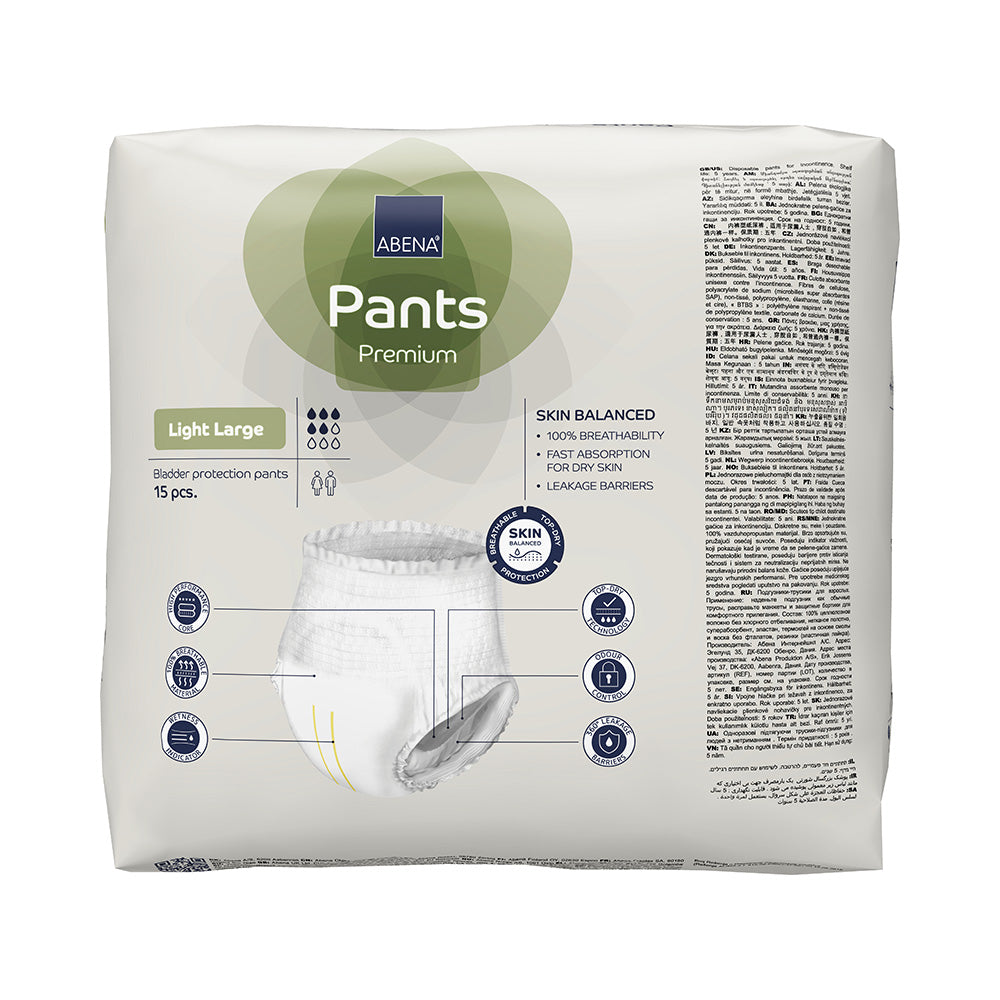 Abena Pants Light, scutece hipoalergenice tip chilot pentru incontinenta moderata