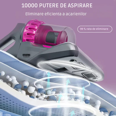Aspirator vertical si portabil Antiacarieni, Filtru Hepa, 4 in 1, 10000 Pa