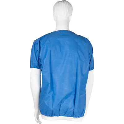 ABENA Bluza medicala Clean Air, XXL, extra soft, antistatica, albastra, cu margini finisate