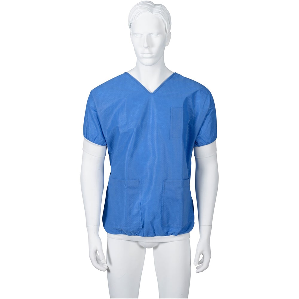 ABENA Bluza medicala, extra soft, antistatica, albastra, cu mansete