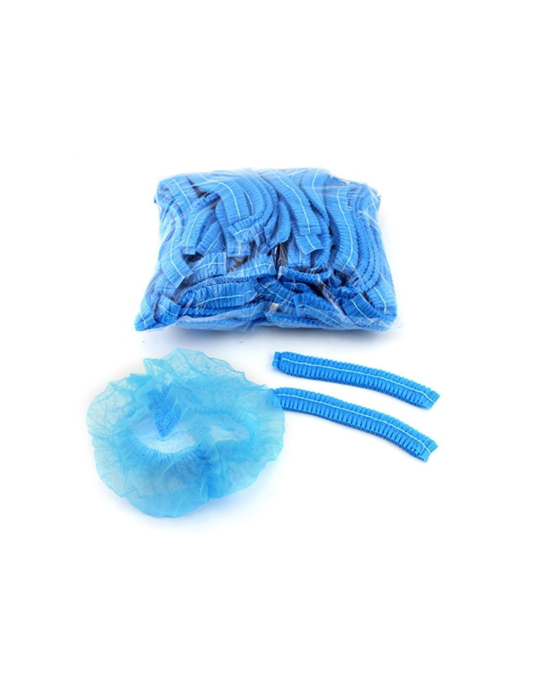 Bonete medicale, albastre, netesute, cu elastic, 100 buc.