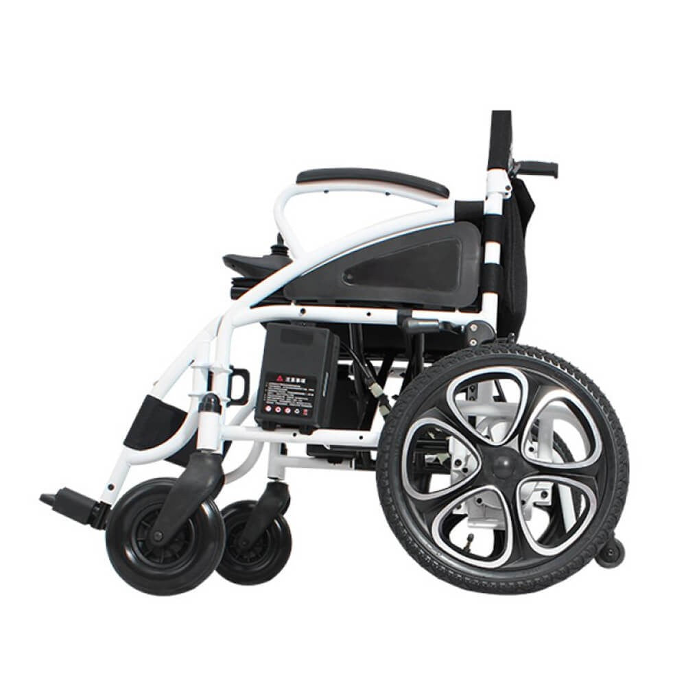 Scaun cu rotile tip carucior cu rotile pliabil, electric