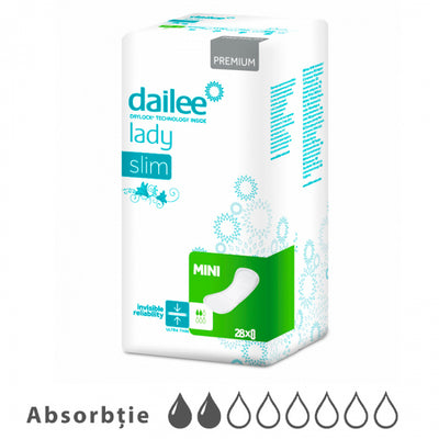 Tampoane absorbante DAILEE LADY Premium Slim 2 Pic. Mini 28 buc.