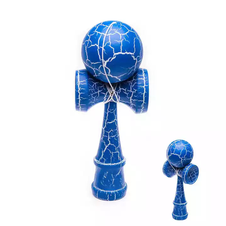 Kendama profesionala din lemn, 18 cm –CRACK cu design crapat, culori diverse