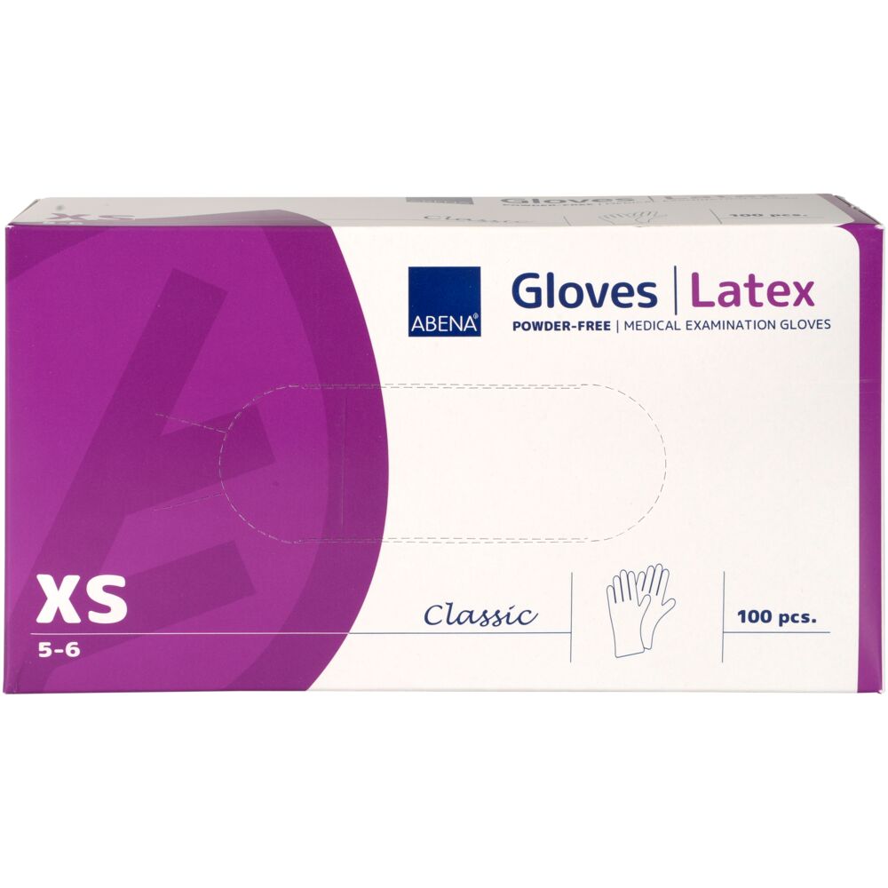 ABENA Manusi de examinare Classic, latex natural, XS-XL, nepudrate, 100 buc.