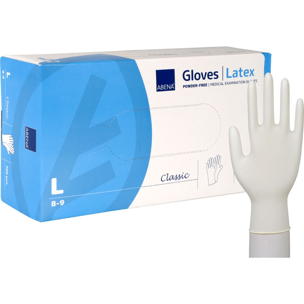 ABENA Manusi de examinare Classic, latex natural, XS-XL, nepudrate, 100 buc.