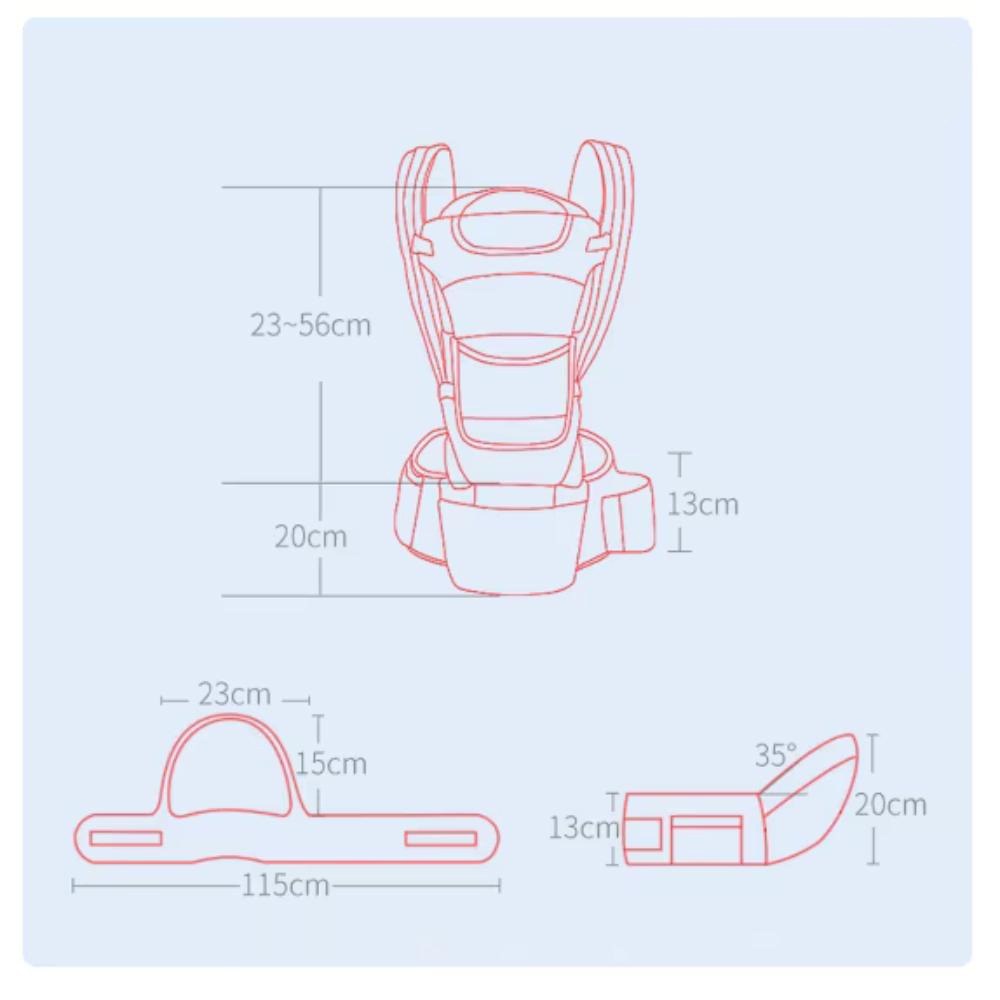 Marsupiu Ergonomic Nextfarma®, Port-bebe multifunctional, 0-36 Luni, Bumbac, 12 Pozitii, Roz