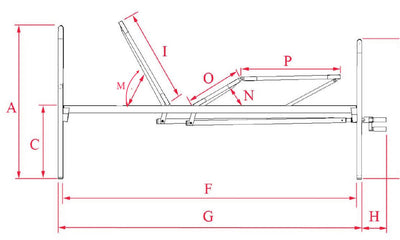 Pat de spital mecanic, cu 2 sectiuni ajustabile