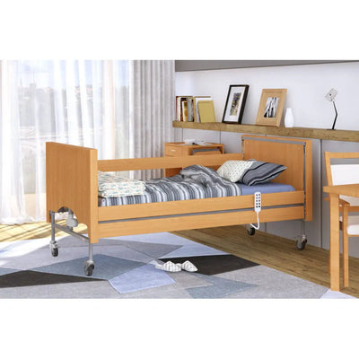 Pat ingrijire la domiciliu, electric, reglabil, cu telecomanda, 4 motoare, laterale rabatabile, roti de 100 mm, Taurus 2 LUX