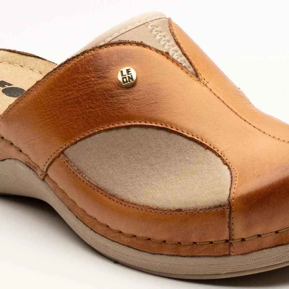 Saboti medicali, de dama, din piele, maro, Leon Comfort