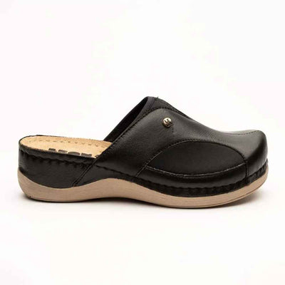 Saboti medicali, de dama, din piele, negru, Leon Comfort