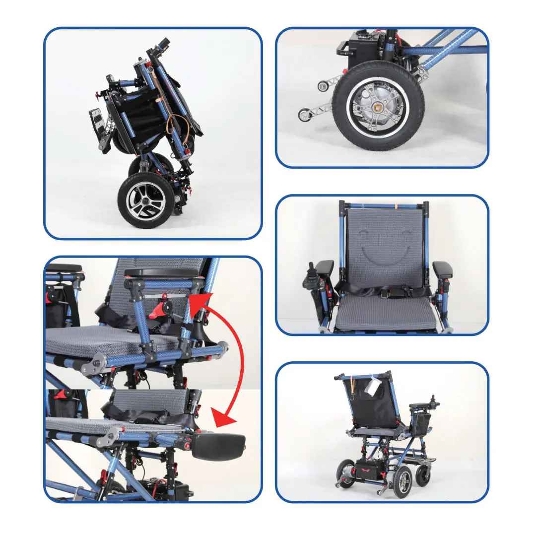 Fotoliu rulant, electric, pliabil, pentru persoane cu dizabilitati, 46cm