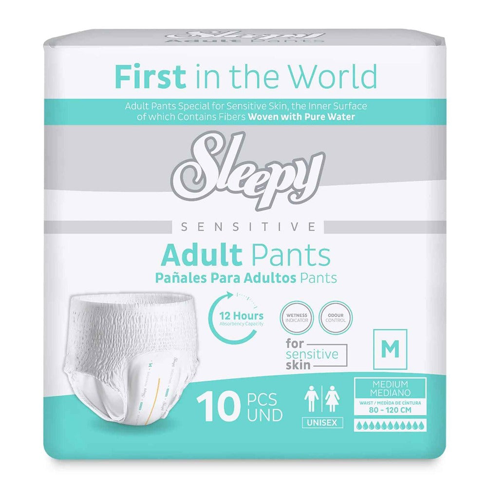 Scutece tip chilot pentru Adulți Sleepy Sensitive, 10 bucăți