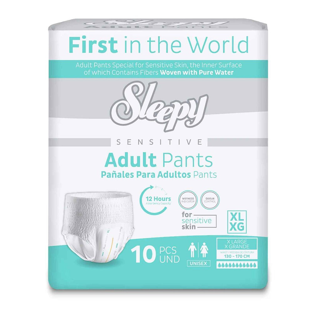 Scutece tip chilot pentru Adulți Sleepy Sensitive, 10 bucăți