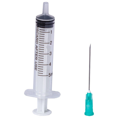 Seringi Luer Slip 5ml, PRIMA, cu ac verde, 100 bucati