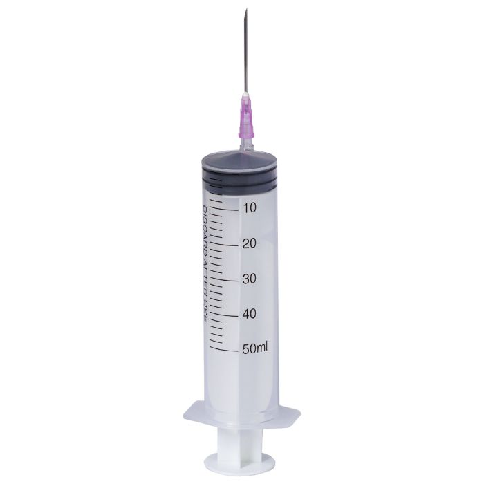 Seringi Luer Slip 50/60ml, PRIMA, cu ac roz, 25 bucati