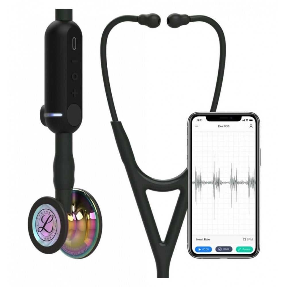 Stetoscop electronic 3M™ Littmann® CORE Digital, Negru, capsula curcubeu