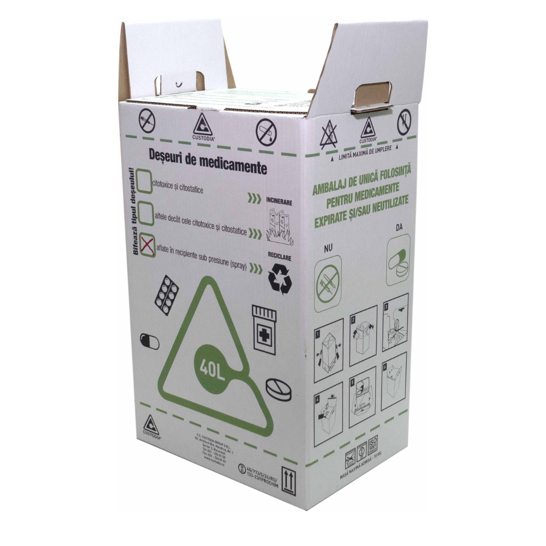 Cutie din carton medicamente expirate/neutilizate