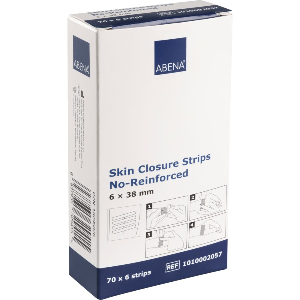 Abena Plasturi de sutura , bej,  38x6mm beige, 6 benzi/ folie