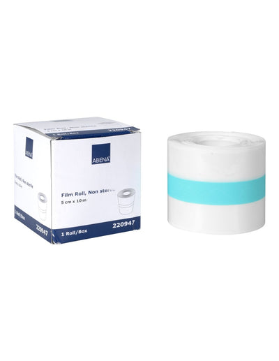 ABENA Plasture transparent, hipoalergenic,  pentru fixare, 10m x 5cm/10cm/15cm, nesteril, 1 buc