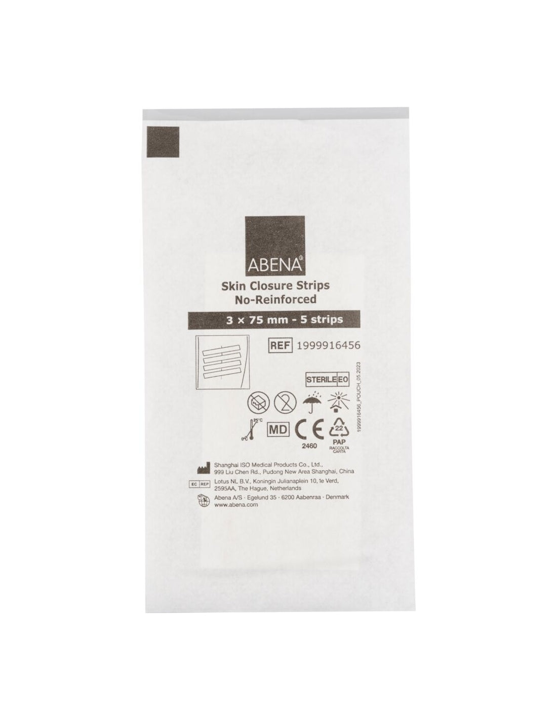 Abena Plasturi de sutura , 75x3 mm, fără latex, sterilă, 70 folii x 5 stripuri