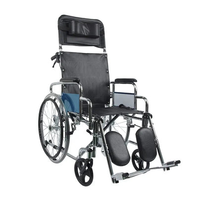 Fotoliu rulant pliabil pentru transport pacienți, spătar reglabil la 180°, 100 kg, KY903GC-46
