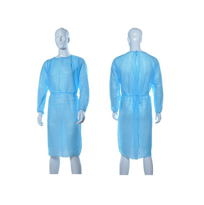 Halat protectie tip vizitator, cu legaturi, albastru - 10 buc