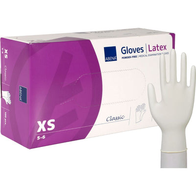 ABENA Manusi de examinare Classic, latex natural, XS-XL, nepudrate, 100 buc.