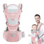 Marsupiu Ergonomic Nextfarma®, Port-bebe multifunctional, 0-36 Luni, Bumbac, 12 Pozitii, Roz