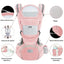 Marsupiu Ergonomic Nextfarma®, Port-bebe multifunctional, 0-36 Luni, Bumbac, 12 Pozitii, Roz