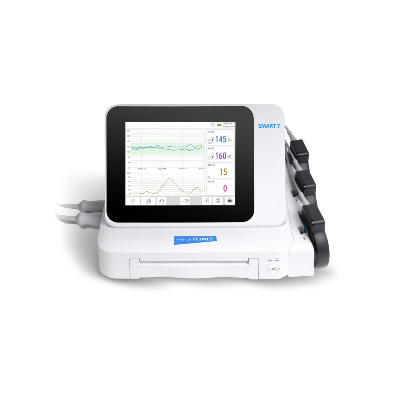 Monitor fetal cardiotocograf Smart 7, monitorizare gemelara, ecran 8"