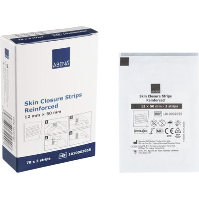Abena Plasturi de sutura , 50 x12 mm, fără latex, sterilă, 70 folii x 3 stripuri