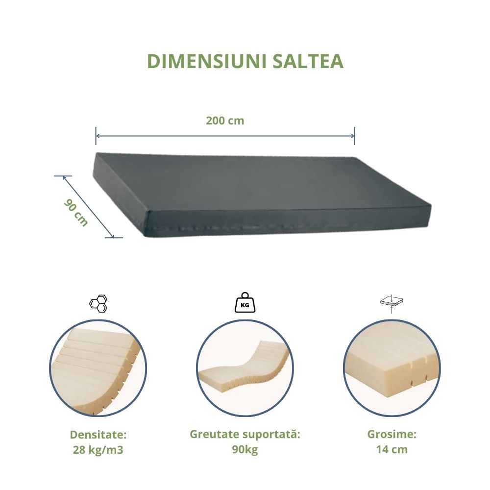 Saltea antidecubit 200x90x14 cu husa impermeabila