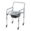 Scaun de toaleta cu roti, pliabil, metal