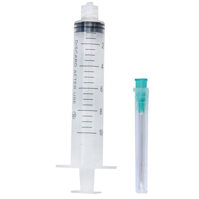 Seringi Luer Lock 10ml, PRIMA, cu ac 21G, 100 bucati