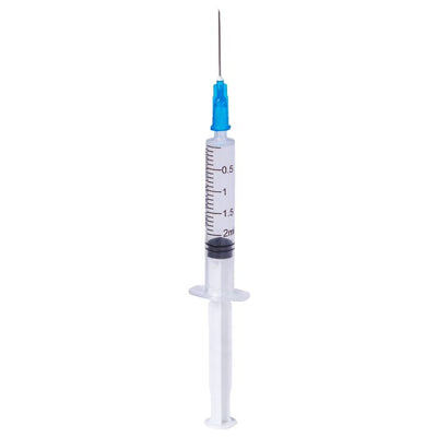 Seringi Luer Slip 2ml, PRIMA, cu ac albastru, 100 bucati