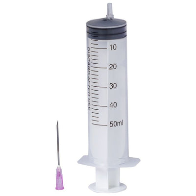 Seringi Luer Slip 50/60ml, PRIMA, cu ac roz, 25 bucati
