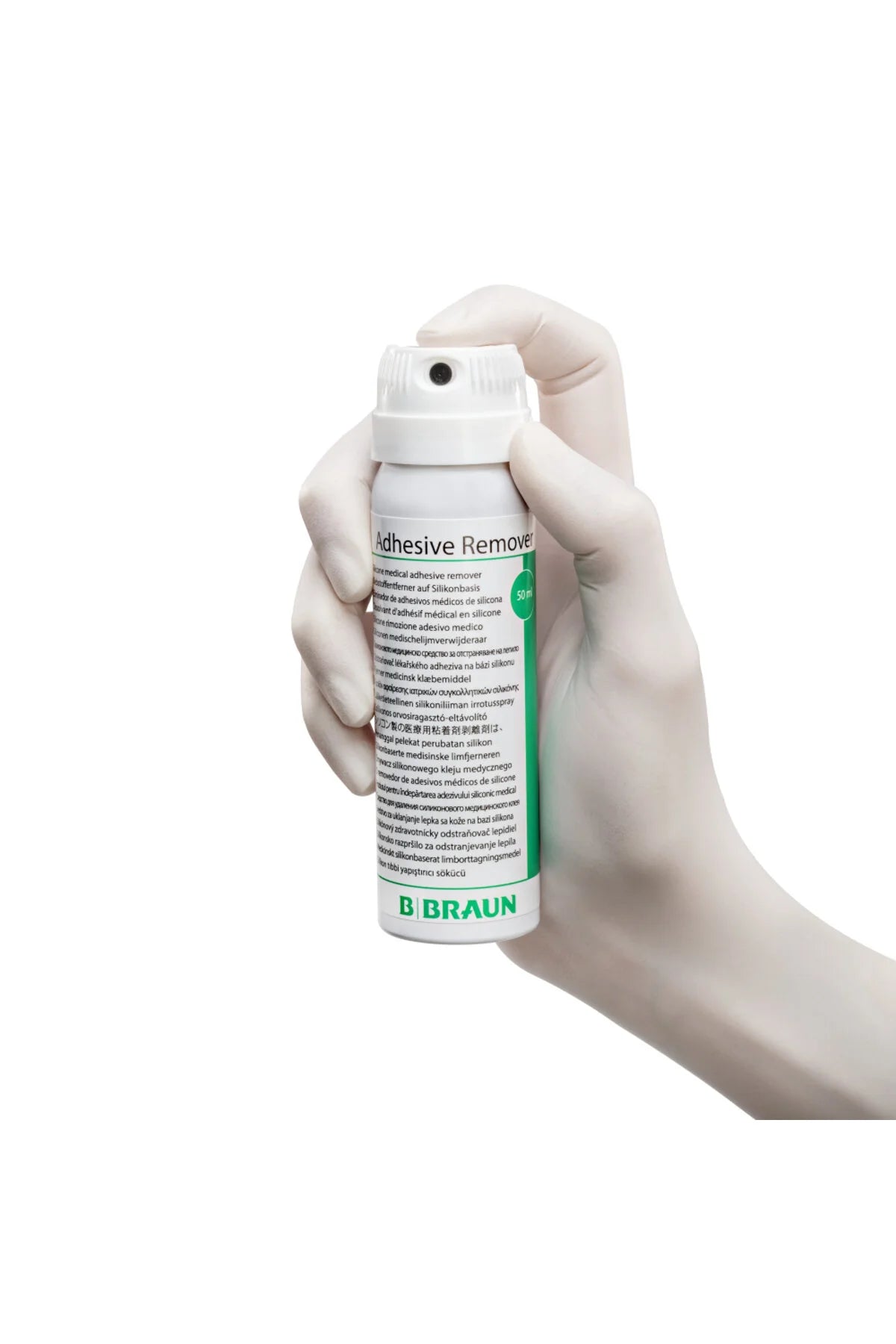 Spray BBraun-Adhesive Remover pe baza de silicon folosit la indepartarea adezivului medical pentru colostomie/ileostomie/urostomie