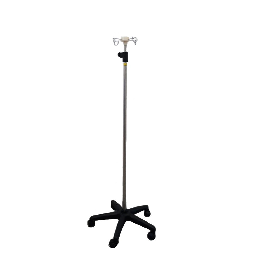Stativ perfuzie cu patru cârlige, din inox