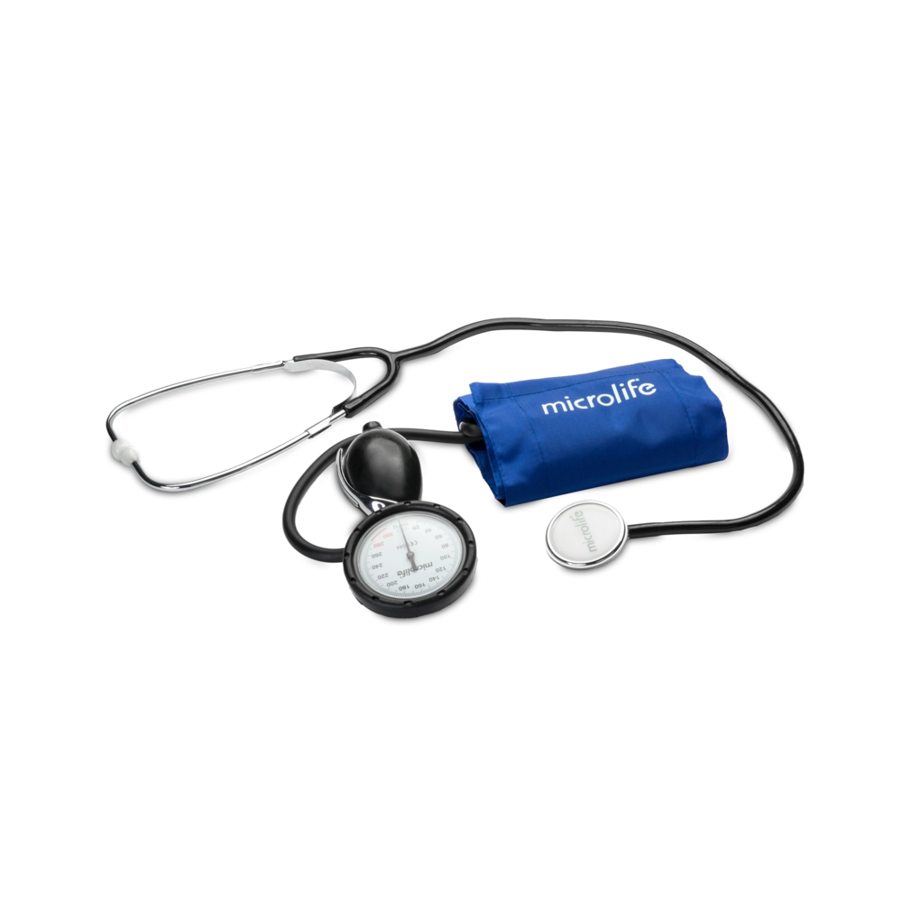 Tensiometru mecanic profesional cu stetoscop si manometru la para Microlife
