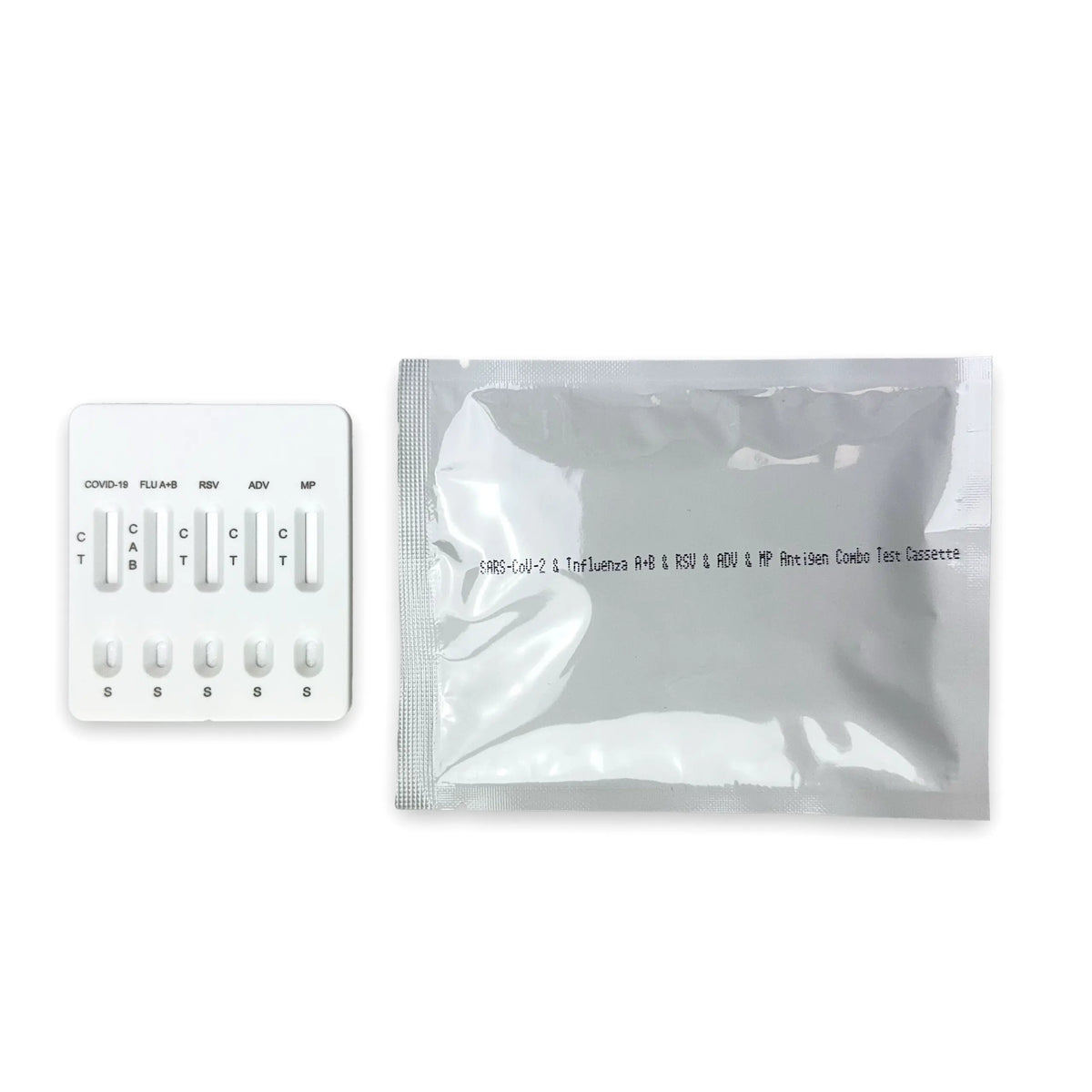 Test rapid antigen Combo 6 în 1 Deepblue, Gripă A/B, COVID-19, RSV, Adenovirus și Mycoplasma